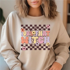 100% That Witch Sweatshirt Halloween gift Retro Halloween Sweatshirt cstmzn-hllwn-01 - Physical