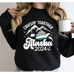 Alaska Cruise 2024 Sweatshirt and Hoodie Alaska Family Trip Sweatshirt Summer Vacation Sweater Family Alaska Travel
