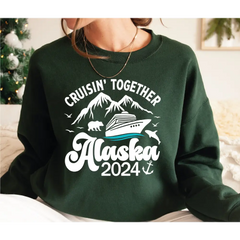 Alaska Cruise 2024 Sweatshirt and Hoodie Alaska Family Trip Sweatshirt Summer Vacation Sweater Family Alaska Travel
