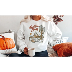 Austin Texas Sweatshirt Retro Austin TX Sweater Texas Shirt For Men Women Texas Cowboy Gift Texas Texas Gifts for Men