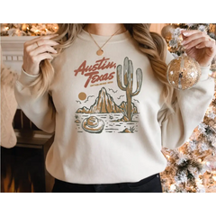 Austin Texas Sweatshirt Retro Austin TX Sweater Texas Shirt For Men Women Texas Cowboy Gift Texas Texas Gifts for Men