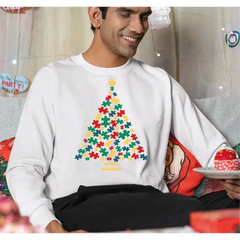 Autism Christmas Sweatshirt Autism Christmas Tree Sweatshirt Autism Awareness Sweatshirt Autism Awareness Christmas