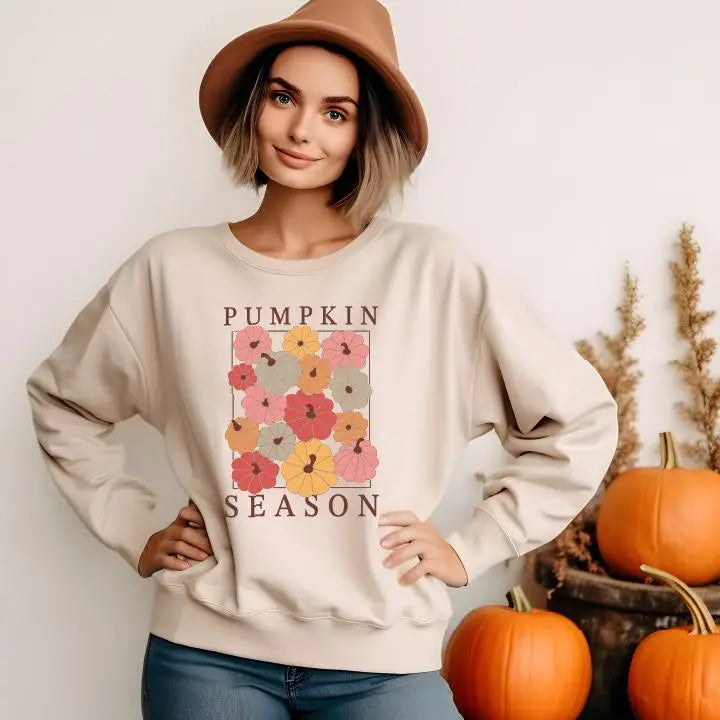 Autumn Sweatshirt Boho Fall Tshirt Pumpkin Spice Tee,Aesthetic shirt,Autumn Hoodie Trendy Fall Season Hoodie,Pumpkin