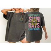 Boat Waves Sun Rays Lake Days Comfort Colors Shirt Retro Summer Shirt Vintage Style Summer Shirt Camping Shirt Beach