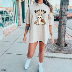 Boo Crew Halloween Nurse Comfort Colors Tshirt Ghost Nurse Shirt,Funny Halloween Nursing Shirt Nurse Fall Shirt