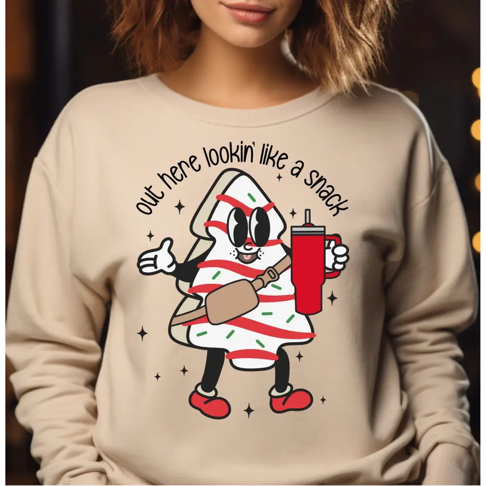 Boo Jee Christmas Sweatshirt Boojee Out Here Lookin Like A Snack Sweatshirt Funny Christmas Sweatshirt Christmas Youth