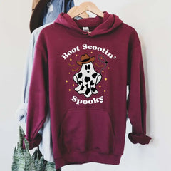 Boot Scootin Spooky Sweatshirt Halloween Howdy Sweatshirt Western Ghost Hoodie Cowgirl Ghost Shirt Spooky Vibes