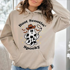 Boot Scootin Spooky Sweatshirt Halloween Howdy Sweatshirt Western Ghost Hoodie Cowgirl Ghost Shirt Spooky Vibes