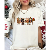 Christmas Cow Comfort Colors Shirt Funny Christmas Shirt Holiday Shirt Farm Christmas Shirt Christmas Cow Shirt LS740