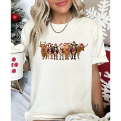 Christmas Cow Comfort Colors Shirt Funny Christmas Shirt Holiday Shirt Farm Christmas Shirt Christmas Cow Shirt LS740