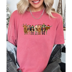 Christmas Cow Comfort Colors Shirt Funny Christmas Shirt Holiday Shirt Farm Christmas Shirt Christmas Cow Shirt LS740