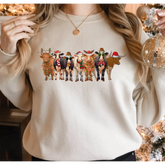 Christmas Cow Sweatshirt and Hoodie Funny Christmas Sweatshirt Holiday Sweater Christmas Cow Shirt Cow Christmas