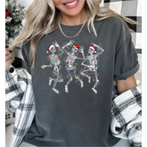 Christmas Dancing Skeleton Comfort Colors Shirt Skeleton Christmas Shirt Christmas Lights Shirt Funny Christmas Youth