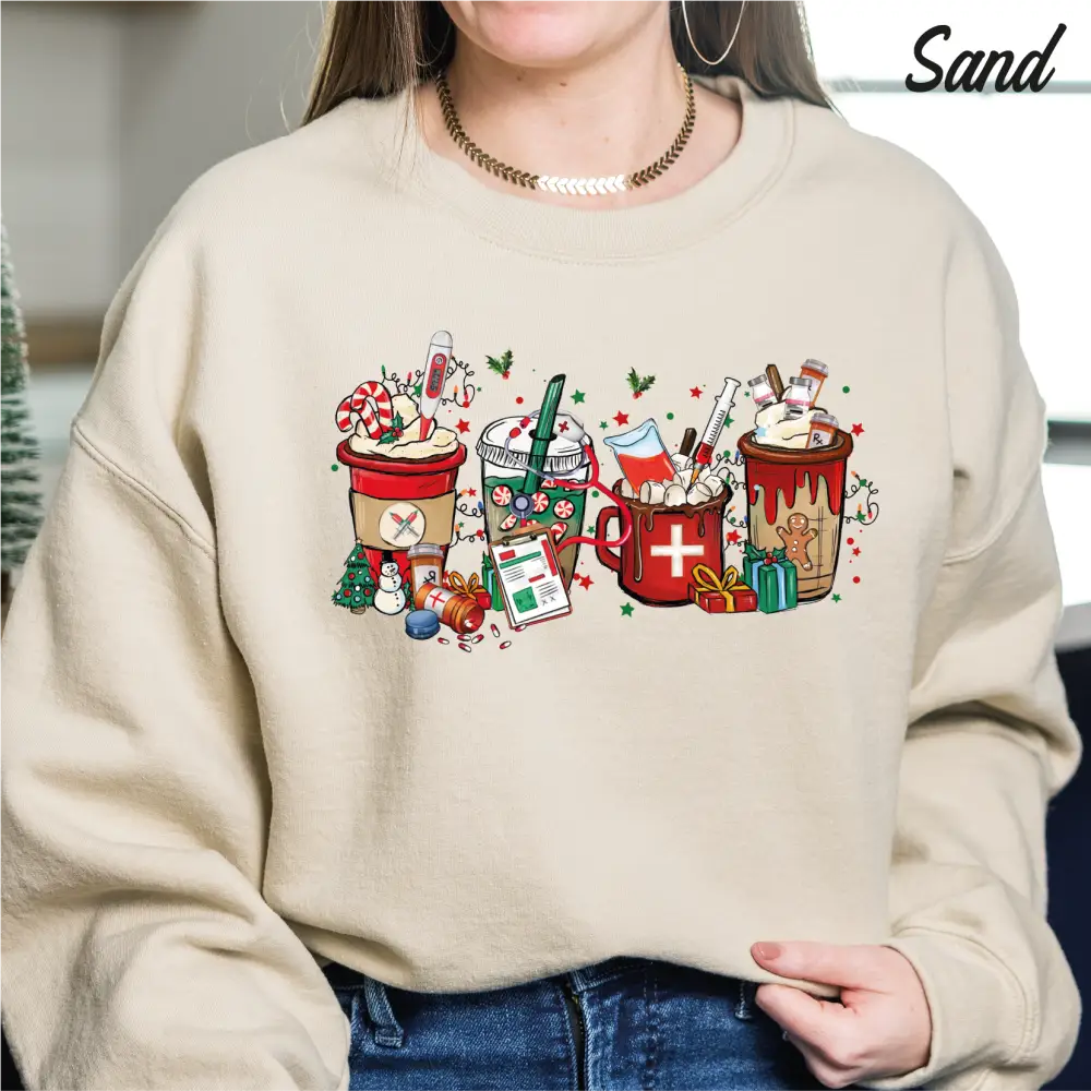 Christmas Gift For Nurse Sweatshirt Gift for Doctor Christmas Gift Sweatshirt Xmas Nurse cstmzn-chrstms-004 - Physical