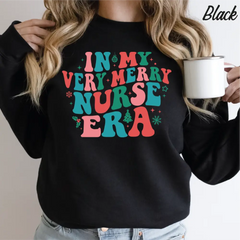 Christmas Gift For Nurse Sweatshirt Nurse Era Christmas Gift Sweatshirt Xmas Nurse cstmzn-chrstms-005 - Physical