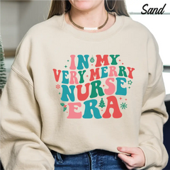 Christmas Gift For Nurse Sweatshirt Nurse Era Christmas Gift Sweatshirt Xmas Nurse cstmzn-chrstms-005 - Physical