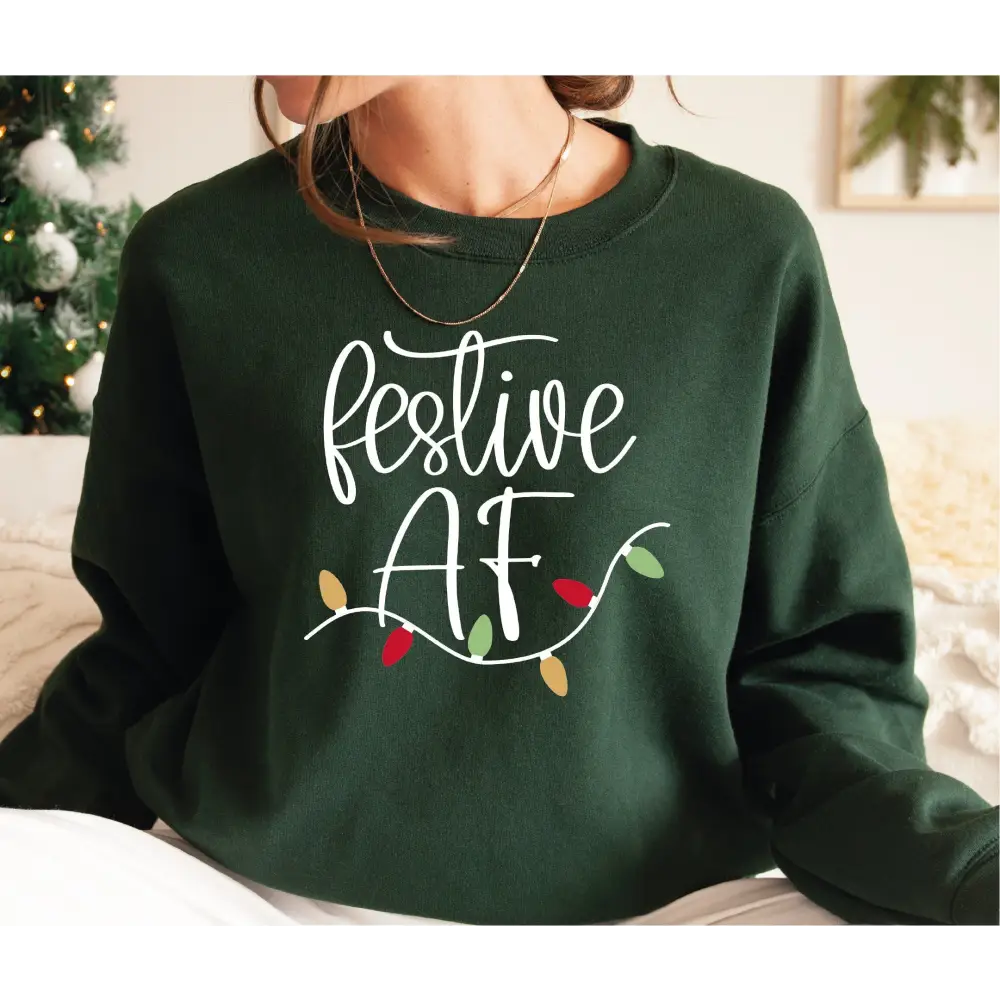 Christmas Group Sweatshirt Funny Christmas Shirt Jolly AF Merry AF Festive AF Christmas Party Shirt Sarcastic Christmas