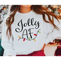 Christmas Group Sweatshirt Funny Christmas Shirt Jolly AF Merry AF Festive AF Christmas Party Shirt Sarcastic Christmas