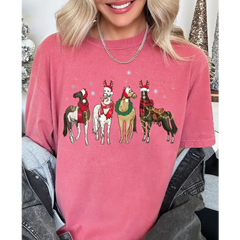 Christmas Horse Comfort Colors Shirt Western Christmas Shirt Christmas Horse For Women Shirt Christmas Horse For Girl