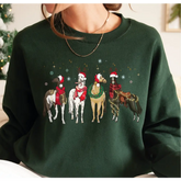 Christmas Horse Sweatshirt Western Christmas Family Sweatshirt Christmas Horse For Women For Kids Sweatshirt Christmas