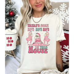 Comfort Colors Ho Ho Ho’s in This House Christmas Shirt Funny Christmas Gift There Is Some Ho’s In This House Shirt