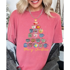 Comfort Colors Stars Hollow Christmas Shirt,Stars Hollow Luke’s Coffee Shirt Christmas Coffee Tree Shirt Luke’s