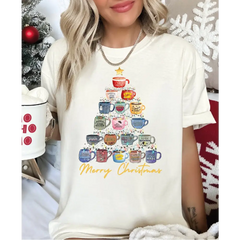 Comfort Colors Stars Hollow Christmas Shirt,Stars Hollow Luke’s Coffee Shirt Christmas Coffee Tree Shirt Luke’s