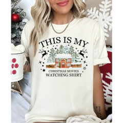 Comfort Colors This is My Christmas Movie Watching Shirt Family Christmas Pajama Shirt Christmas Movie Family Matching