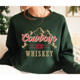 Cowboy and Whiskey Sweatshirt Western Sweatshirt Whiskey Sweatshirt Whiskey Western Gift-794 - Physical