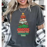 Crocin Around the Christmas Tree Comfort Colors Shirt Funny Christmas Shirt Crocs Christmas Tree Shirt,Christmas Youth