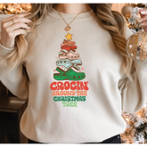 Crocin Around the Christmas Tree Sweatshirt and Hoodie Funny Christmas Sweatshirt Crocs Christmas Tree Sweatshirt Youth