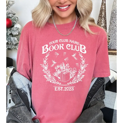 Custom Book Club Comfort Colors Shirt Customized Book Shirt Book Club Since Reading Club T-shirt Personalized Name Book