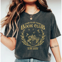 Custom Book Club Comfort Colors Shirt Customized Book Shirt Book Club Since Reading Club T-shirt Personalized Name Book