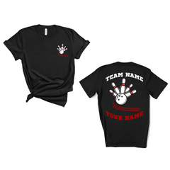 Custom Bowling Team Shirts Custom Bowling Shirt Customizable Team Shirt Personalized Sports T-Shirt) - Physical