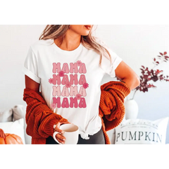 Cute Mom Shirts Mama Tshirt Mothers Day Gift Mama Shirt Heart Cute Mama Gift for Mothers Day LS093 - Physical