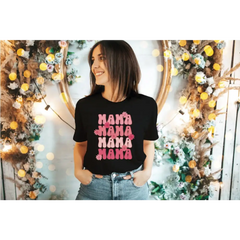 Cute Mom Shirts Mama Tshirt Mothers Day Gift Mama Shirt Heart Cute Mama Gift for Mothers Day LS093 - Physical