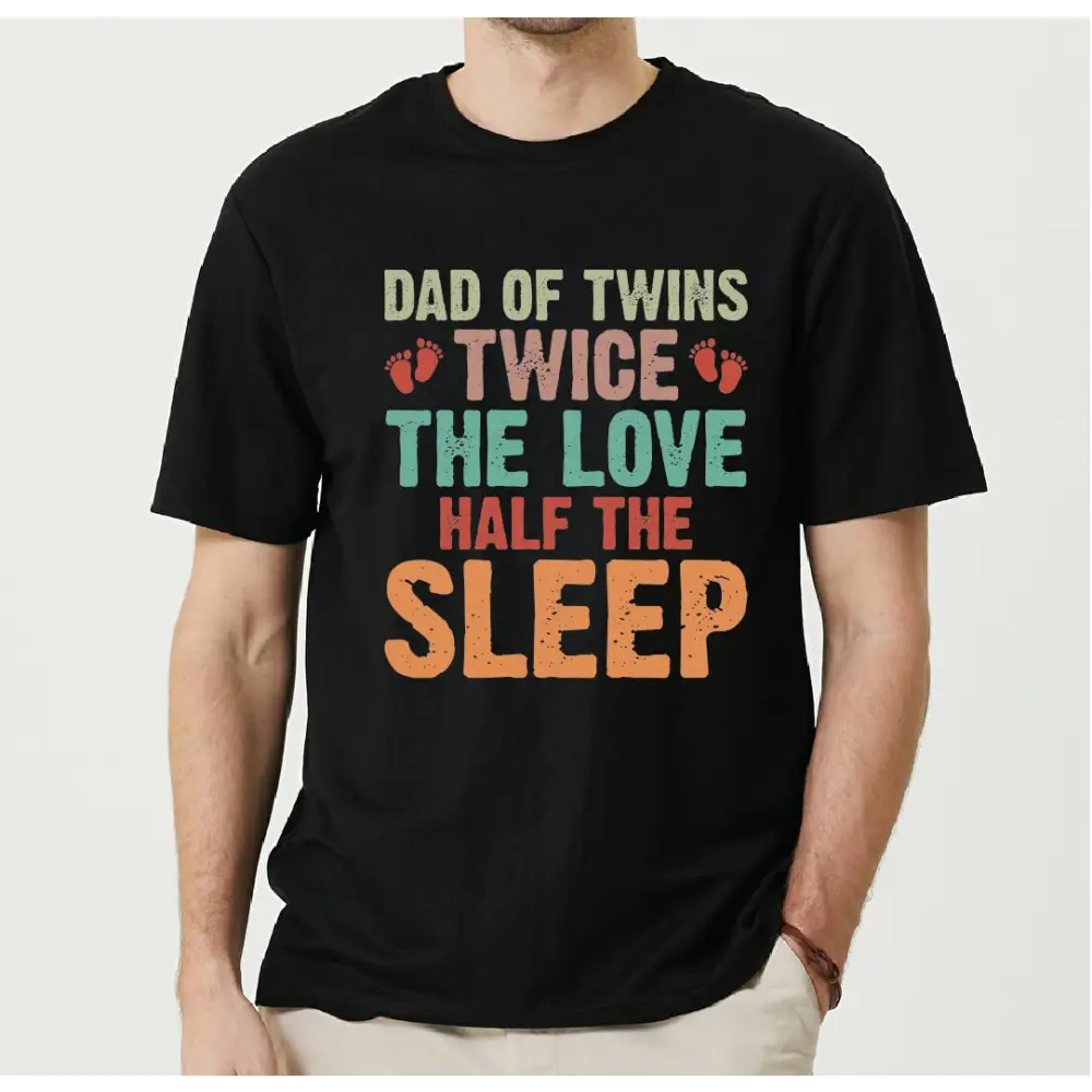 Dad of Twins Shirt Fathers Day Shirt Gifts for Dad Twin Dad Gift New Dad Gift Twins Baby Announcement Tshirt LS456