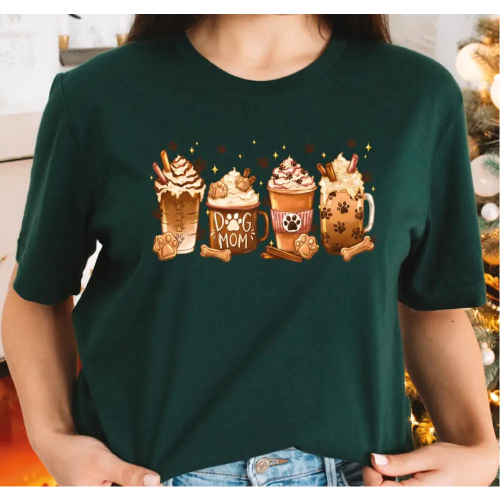 Dog Mom T-Shirt Coffee And Dog Mom Shirt Mother’s Day Gift Gift For Dog Lover Dog Mom Tee Coffee Lover Tee Coffee