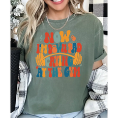 Down Bad Crying At The Gym Comfort Colors Shirt Funny Workout Gym Shirt Funny Weightlifting Shirt Funny Shirt LS959