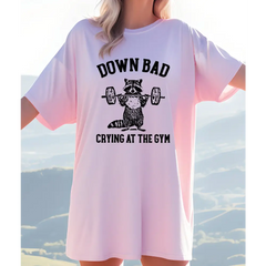 Down Bad Crying At The Gym Comfort Colors Shirt Funny Workout Gym Shirt Funny Weightlifting Shirt Funny Shirt LS968