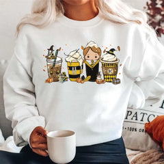 Fall Coffee Sweatshirt Coffee Sweater Pumpkin Spice Latte Hoodie SAS412 - Physical