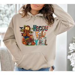 Fall Y’all Sweatshirt Fall Scarecrow Sweatshirt Pumpkin Scarecrow Sweater Happy Fall Yall Hoodie SAS399 - Physical