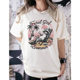 Feral Girl Summer Comfort Colors Shirt Funny Meme Opossum Shirt Feral Girl Shirt Funny Shirt Cowgirl Western Shirt