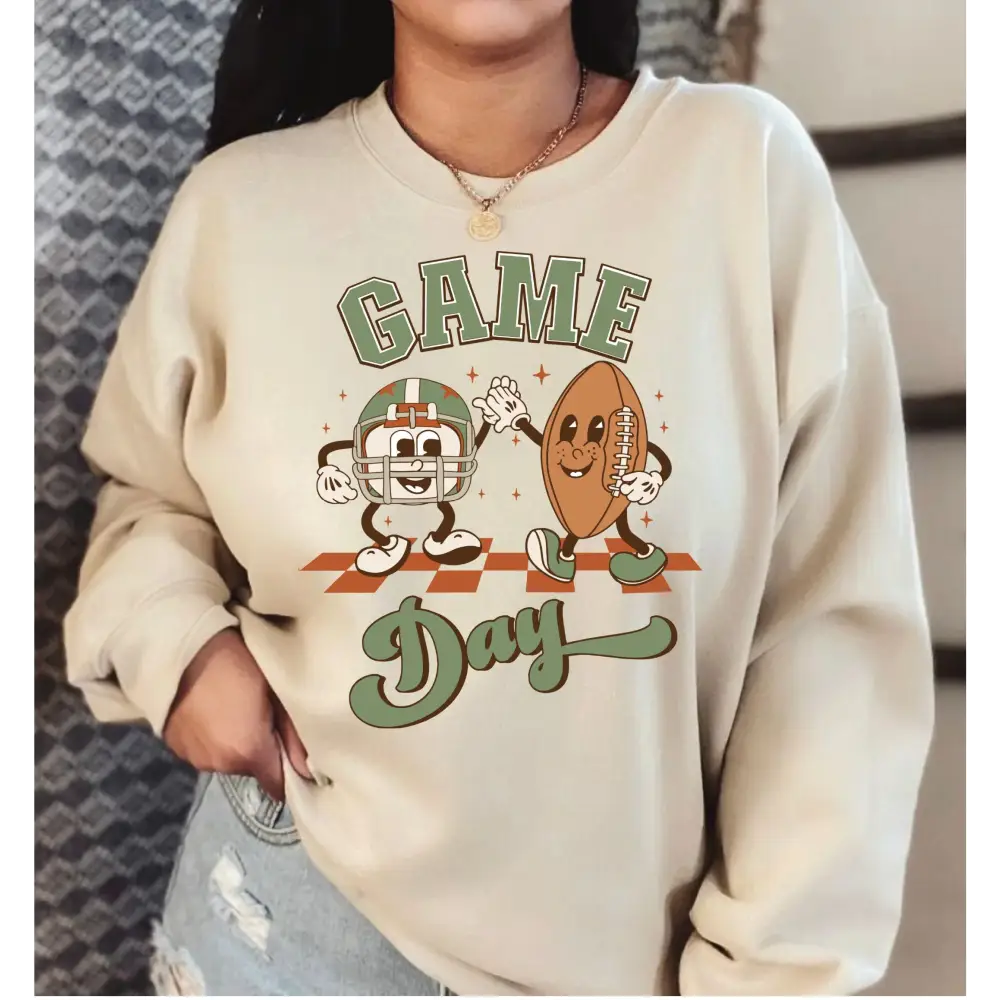 Football Game Day Sweatshirt Retro Game Day Hoodie LS573 - Physical