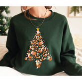 Fox Tree Christmas Sweatshirt Christmas Fox Tree Sweatshirt Fox Tree Xmas Youth Sweatshirt Funny Christmas Sweatshirt