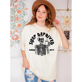 Funny Skeleton Comfort Colors Shirt Coffee Comfort Colors Shirt Sleep Deprived Barely Alive Shirt Caffeine Lover Shirt