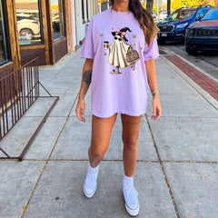 Ghost with coffee halloween shirt Retro Halloween Tee Funny Ghost Comfort Colors Tshirt Bow Ghost Halloween Shirt