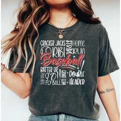 Glitter Baseball Comfort Colors Shirt Baseball Mom Shirt Game Day Baseball Tee Baseball Team Shirt Baseball Mama Shirt