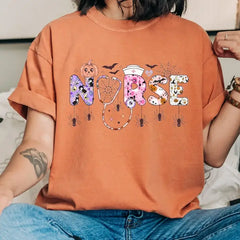 Halloween Nurse Comfort Colors Tshirt,Halloween Nursing Shirt Nurse Fall Shirt Halloween Shirt SAS1593 - Physical