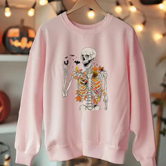 Halloween Skeleton Shirt Funny Skeleton Halloween T-Shirt Spooky Season Halloween Floral Skul Halloween Gift,SAS1711